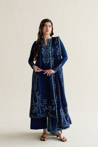 DEEP NAVY BLUE LUXURY EMBROIDERED 3PCS SET (NPA3-26407)