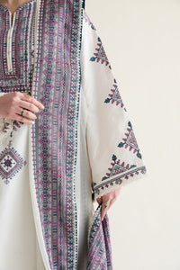 OFF-WHITE LUXURY EMBROIDERED LAWN 3PCS SET (NPA3-26406)