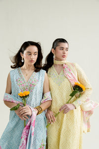 BUTTER YELLOW LUXURY EMBROIDERED LAWN 3PCS SET (NPA3-26403)