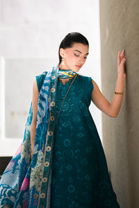 DEEP TURQUOISE LUXURY EMBROIDERED LAWN (NEL-26609)