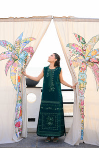 EMERALD GREEN LUXURY EMBROIDERED LAWN (NEL-26603)