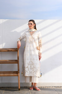 IVORY LUXURY EMBROIDERED LAWN SET (NEL-26604) LUXURY LAWN