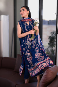 MIDNIGHT SAPPHIRE LUXURY EMBROIDERED LAWN SET(NEL-26605)