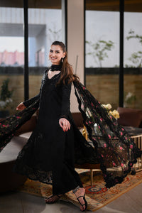BLACK LUXURY EMBROIDERED LAWN (NEL-26602)