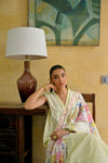 CARNIVAL (1) BUTTER YELLOW LUXURY PRINTED EMBROIDERED LAWN SET (NEL-25614)