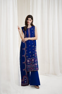 ROYAL BLUE LUXURY EMBROIDERED 3PCS SET NPA3-25424 (EID 2025 READY TO WEAR)