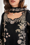 BLACK LUXURY EMBROIDERED 3PCS SET NPA3-25415 (EID 2025 READY TO WEAR)