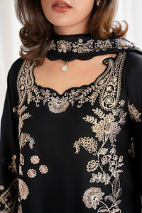 BLACK LUXURY EMBROIDERED 3PCS SET NPA3-25415 (EID 2025 READY TO WEAR)