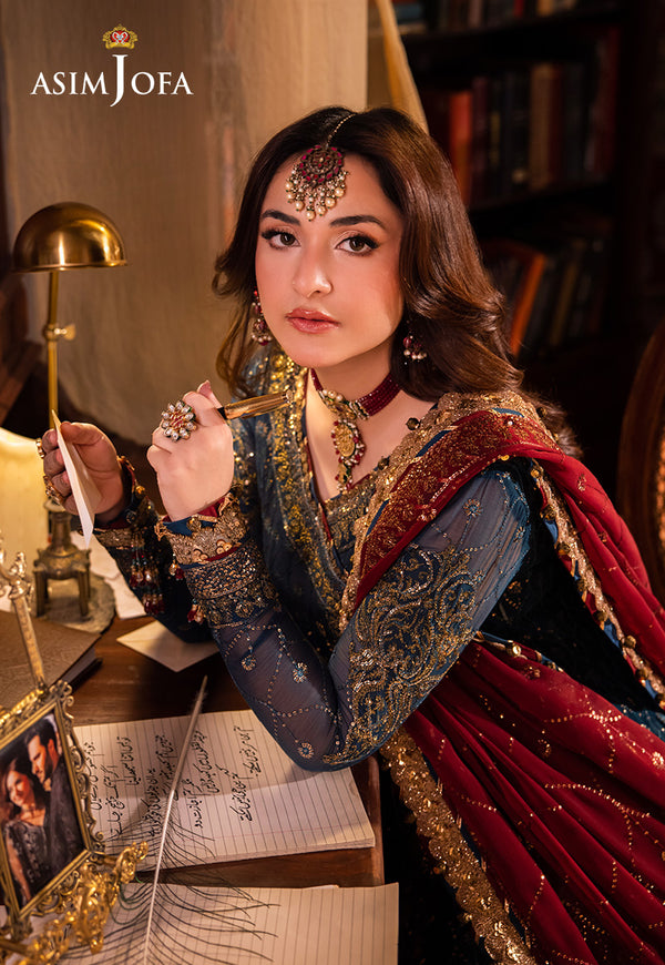 AJCR-06 EMBROIDERED CHIFFON 3 PCS Asim Jofa