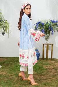 BLUE STRIPE CHIKAN Farida Hasan